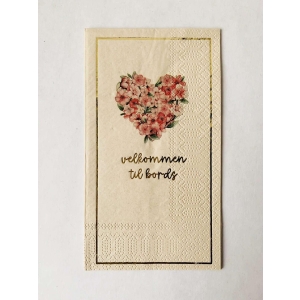 Serviett buffet blomsterhjerte