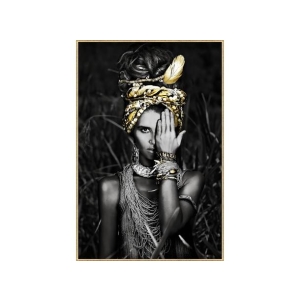 Bilde afrikansk dame gullramme