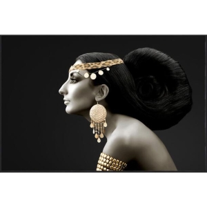 Bilde Potrett dame sort ramme 105x70cm