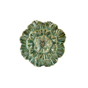 Blomst i keramikk til vegg Grønn D20cm
