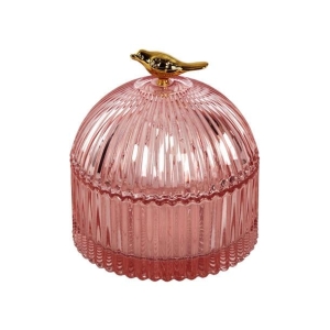 Smykkeskrin rosa gullfugl