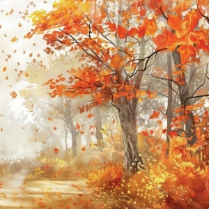 Serviett Lunsj Autumn Tree