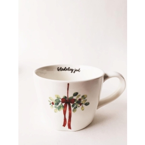 Fie krus med krans "Gledelig jul" 10x7,5cm