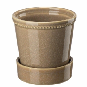 Karmen Potte m skål/fat D17 H15,8 cm Taupe